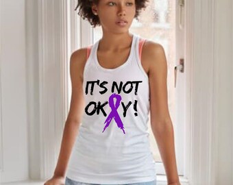 It's Not Okay!! DOMESTIC VIOLENCE AWARENESS - Svg for cut file. Svg, Png, Dxf file. Cricut - Vinyl cutters. Digital download