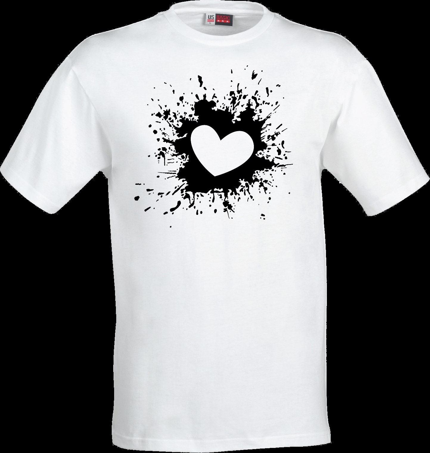 Black & White Abstract Heart Print, Heart DIGITAL DOWNLOAD Aesthetic ...