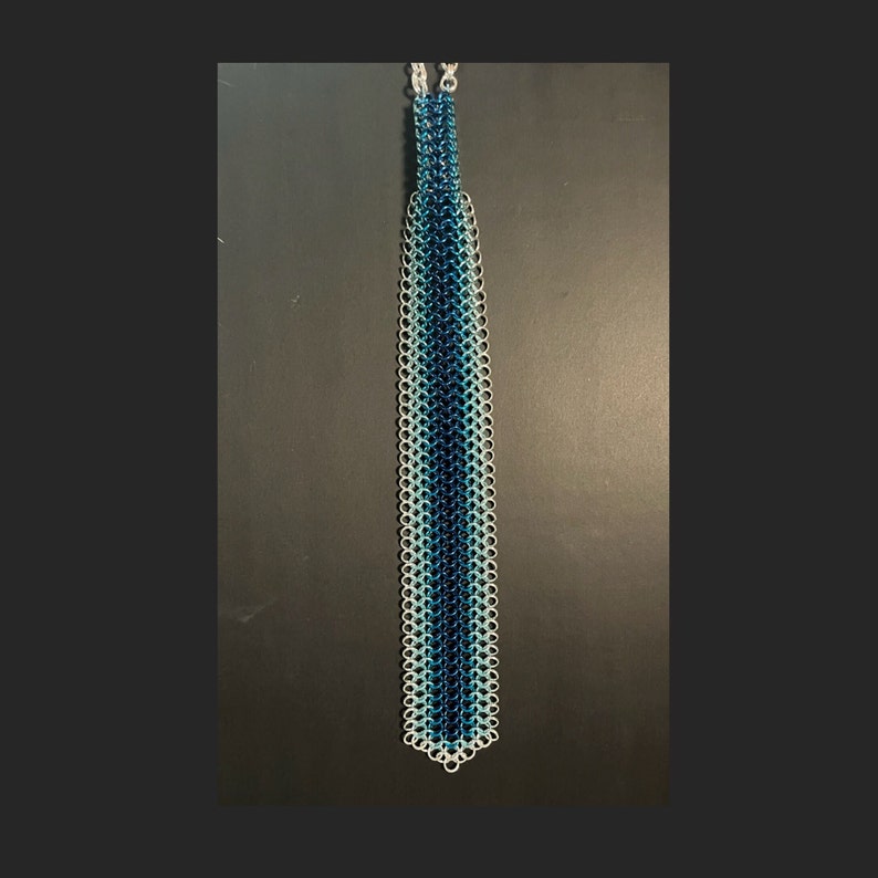 Blue Gradient Chainmail Tie - Etsy