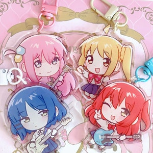 Bocchi the Rock Charms | Kessoku Band 2.5&quot; Epoxy Keychains