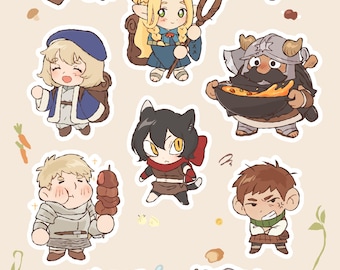 Dungeon Meshi Sticker Sheet: Matte Vinyl Dunmeshi (4x6)
