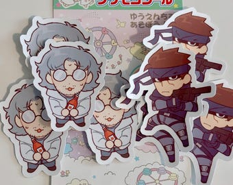 MGS otacon and snake Stickers | 2” Vinyl Stickers