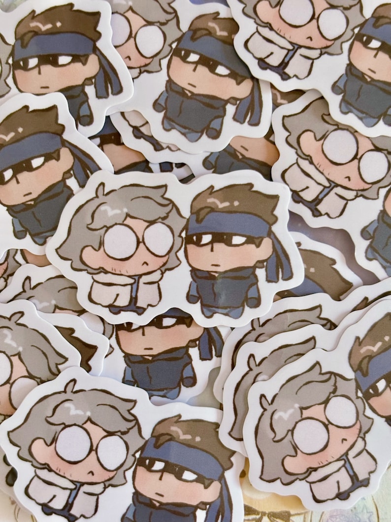 May include: A collection of white and gray cartoon character stickers. The characters have different facial expressions and are wearing different outfits. Some of the characters are wearing glasses and hats.