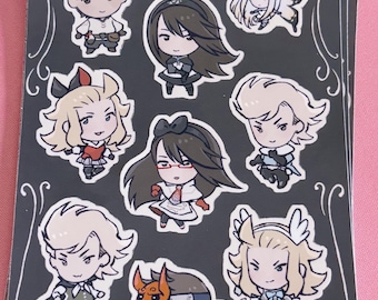 Bravely Default Sticker sheet