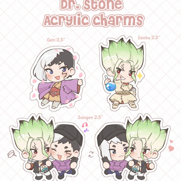 Senku & Gen Charms | 2.5" Acrylic Keychains