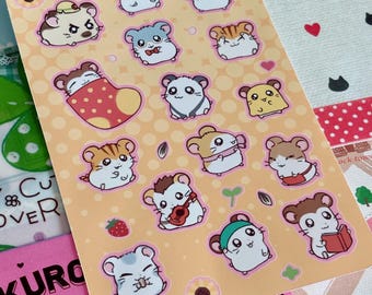 Hamtaro Sticker Sheet | Custom Vinyl Stickers