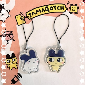 Tamagotchi Mametchi and Mimitchi Charm | 1.5&quot; Acrylic Keychains