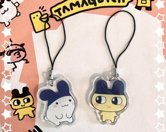 Tamagotchi Mametchi and Mimitchi Charm | 1.5&quot; Acrylic Keychains