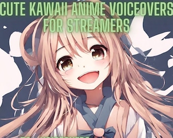 Más de 50 lindas voces en off de anime kawaii para streamers Pack 2 (sonidos de reacción y agradecimiento)