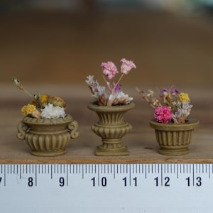 Miniatur Blumenvase Gartenvase Victorian, Puppenhaus Diorama