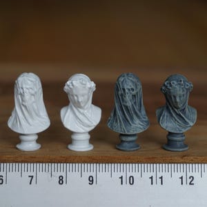 Miniatur Statue Verschleierte Büste Puppenhaus Dekoration
