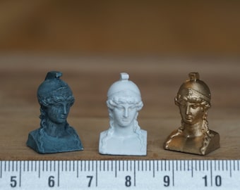 Miniature Athena Bust, Dollhouse Decoration Statue
