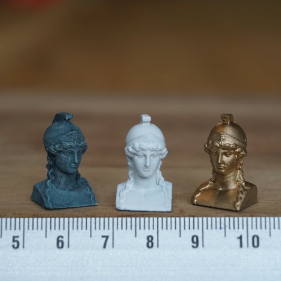 Miniature Athena Bust, Dollhouse Decoration Statue