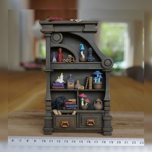Miniature Cabinet, for Apothecary Medicine Wizard doll house, 12th scale