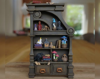 Miniatuurkast, voor poppenhuis Apothecary Medicine Wizard, schaal 12