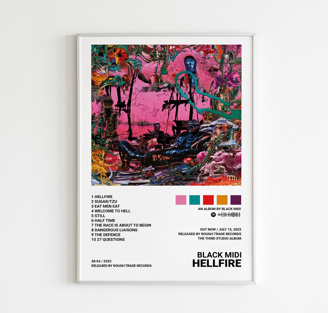 Black Midi Hellfire Poster / Album Cover Poster Print Wall Etsy