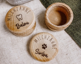 Zahndose | Milchzahndose | Milchzahndose für Hunde | Zahnfee | Zahndose personalisiert | Milchzahnbox mit Wunschname | Tiere | Geschenkidee