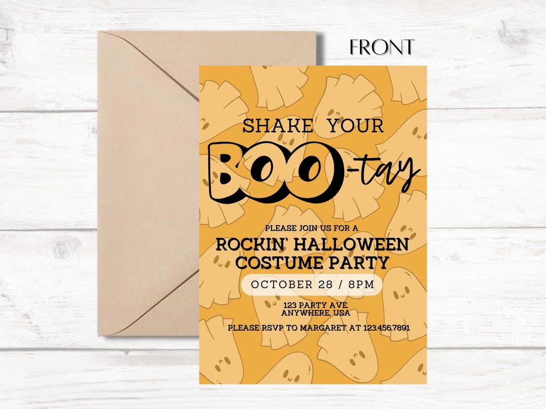Halloween Party Invitation, Custom Halloween Party Invitation, Shake ...
