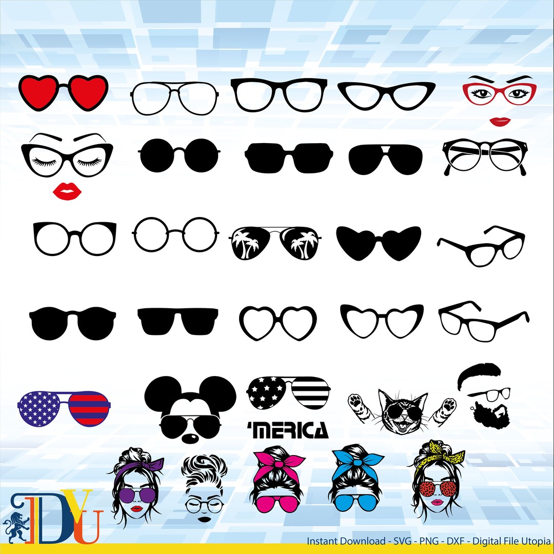 Spectacles Svg Vector Eyeglasses SVG, Eyeglasses Svg Bundle, Sunglasses Svg,glasses Svg ...