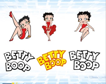 Betty boop svg, betty svg, betty boop cut file, betty boop cricut, betty boot easy cut, betty boop kiss, woman power, girl power, silhouette