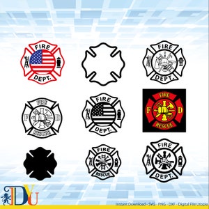 Fire Dept SVG bundel, Fire Rescue, Fire Dept tuigage, embleem SVG, brandweer, ons Fire Dept, brandweerman SVG, Fire Dept gesneden bestand, cricut