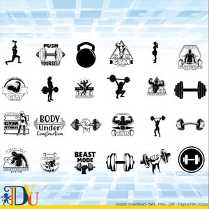 Workout SVG Bundle, Gym SVG Bundle, Fitness SVG, Exercise Svg, Motivational Svg, Workout Shirt Svg, Gym Quotes Svg, Gym Cut File