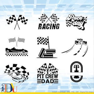 RACING FLAGGE SVG, Zielflagge SVG, Racing Flagge Clipart, Racing Flagge Cricut, Flagge SVG, Racing Stripes SVG, Start Flaggen svg