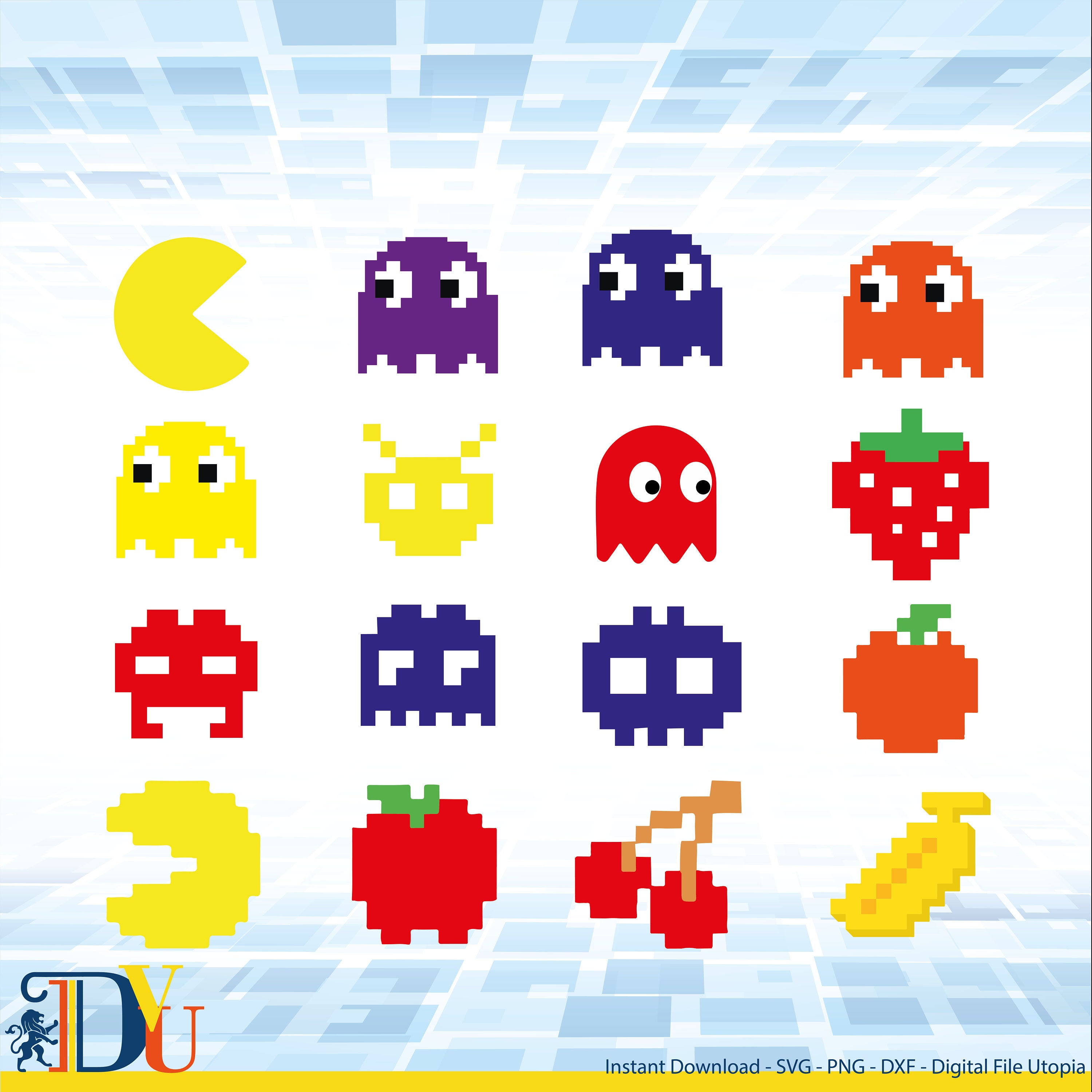 Pacman And Ms.Pacman  Pacman, Video game wall art, Cute doodle art