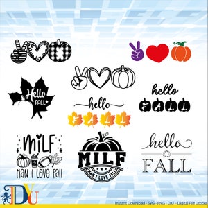 Fall svg | Fall svg bundle hand lettered | autumn svg | thanksgiving svg | hello fall svg | pumpkin svg | fall shirt svg | fall sign svg png