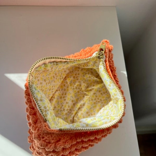 Crochet Bubble Bag, Crochet Bag, Bolsa de Crochet, Bobble Bag Crochet, Makeup Bag, Crochet Necessaire, Bolsa de Maquilhagem de Crochet