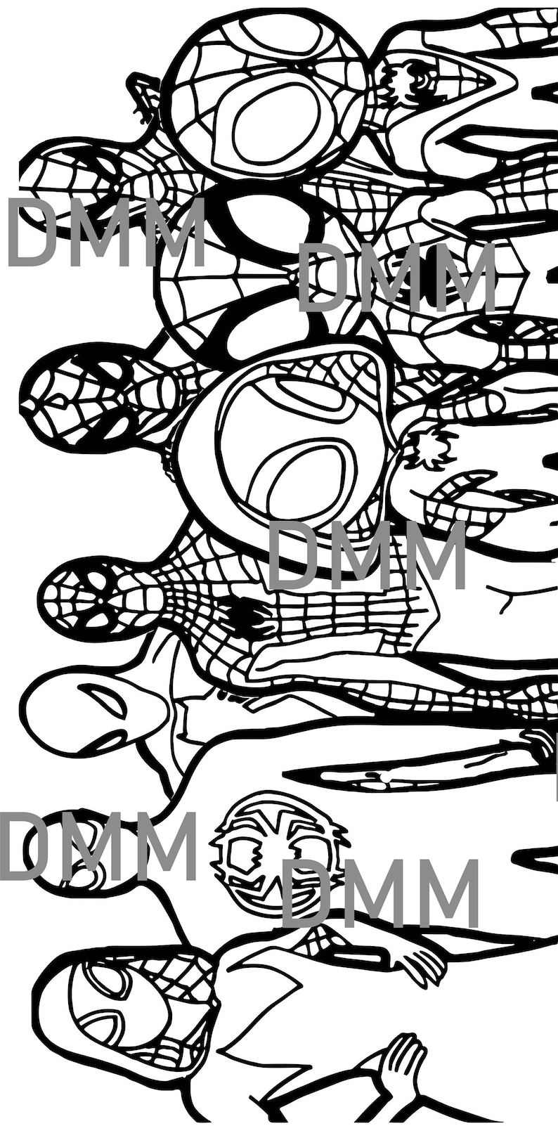 Spidey and Friends Coloring Pages Instant Download Spider-man - Etsy