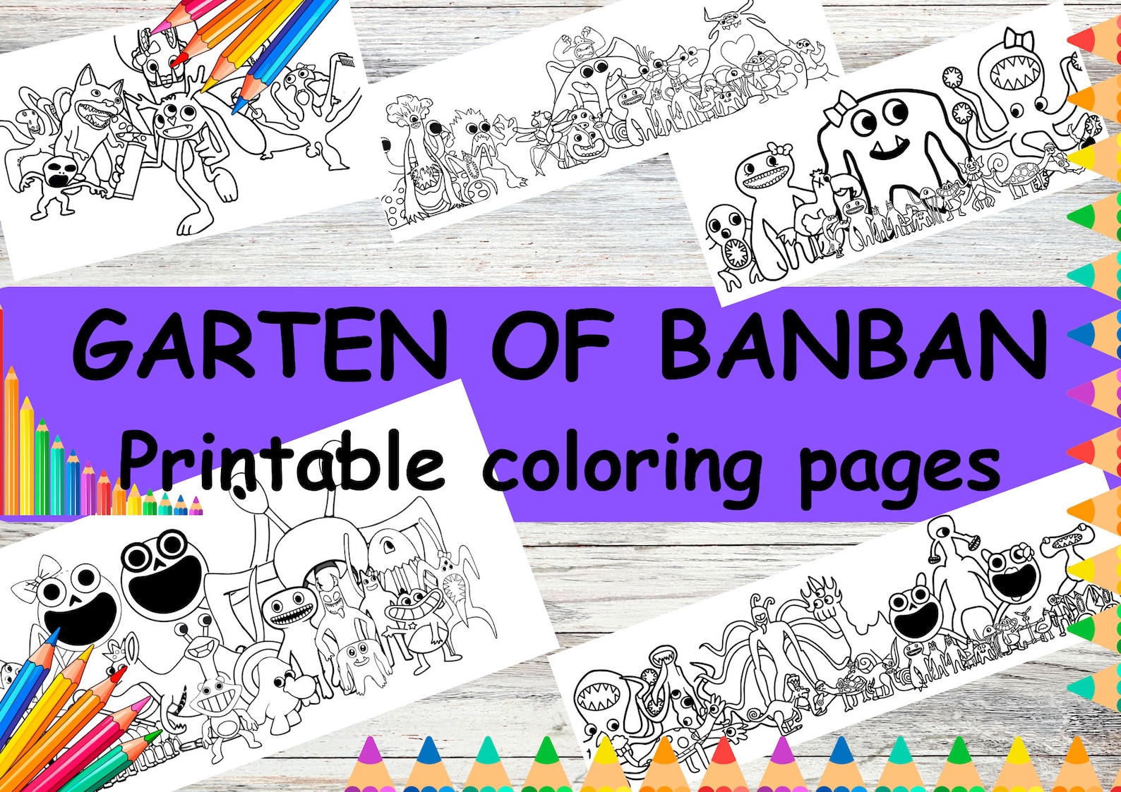 Garten of Banban Coloring Pages: Kids Activity (digital Download) - Etsy