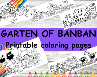 Garten of BanBan coloring pages, instant download, 11 coloring pages, kids activity coloring ,fun time vacation activity