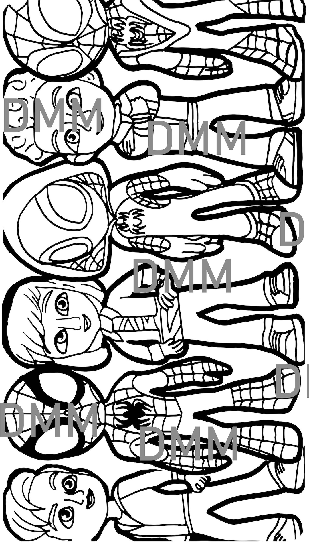 Spidey and Friends Coloring Pages Instant Download Spider-man - Etsy