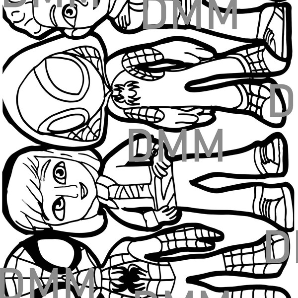 Spidey and His Amazing Friends Coloring Sheet - Etsy