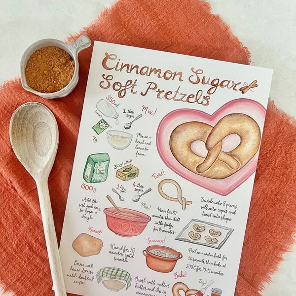 Cinnamon Sugar Soft Pretzel Recipe Illustration A4