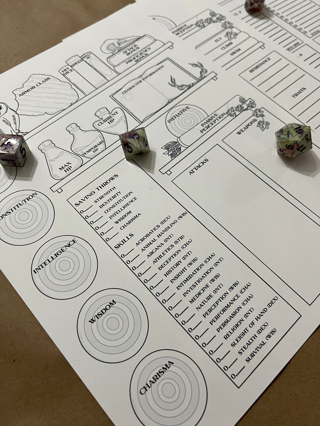 Printable Ranger Character Sheet Digital Download Only - Etsy