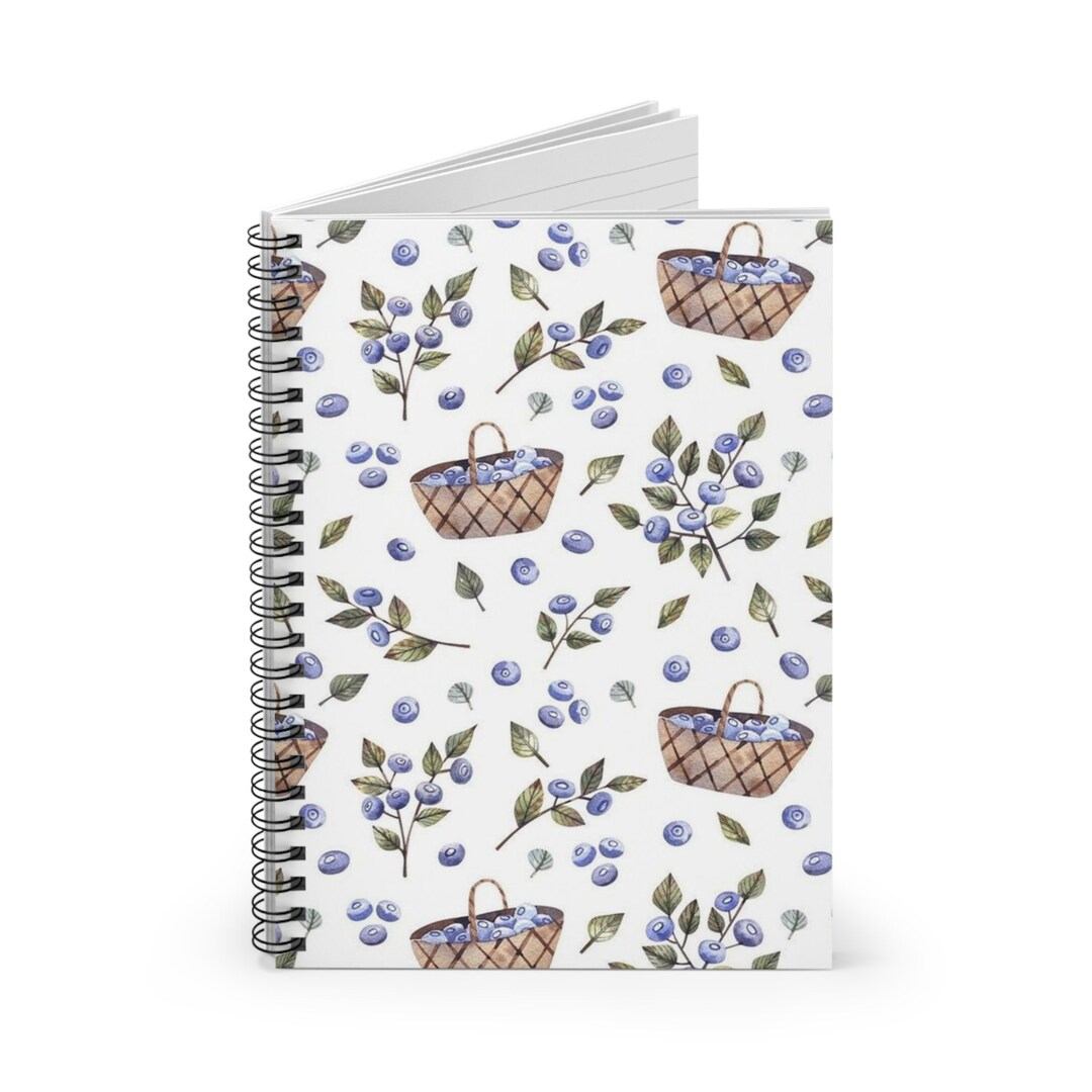 Blueberry Farmhouse Spiral Notebook - Etsy