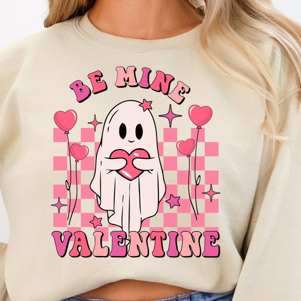 Be Mine Valentine Png, Be My Boo Png, Valentines Ghost Png, Ghost With Balloon, Pastel Valentines Day, Valentines Day Sublimation, valentine