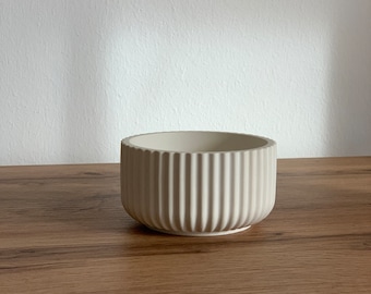 10cm Ribbed Decorative Bowl, Minimalist Bowl,Keracraft Decor, Housewarming gift, Gift for Her, Homeware, Neutral Decor