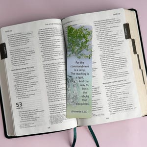 Marcador de livro Raízes da sua fé | Marcador de livro laminado de arte da árvore da vida judaica messiânica | Torá Escritura Palavra de Deus presente religioso gb