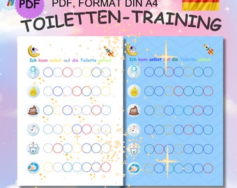 Toilettentraining Digitaler Download, Toilettentraining Für Mädchen, Toilettentraining Für Jungen, Montessori Toilettenplan Lernhilfe PDF