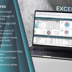 Administrador de seguimiento de tareas de proyectos en Excel: Programador de fines de semana y seguimiento del progreso (descarga digital) imagen 2