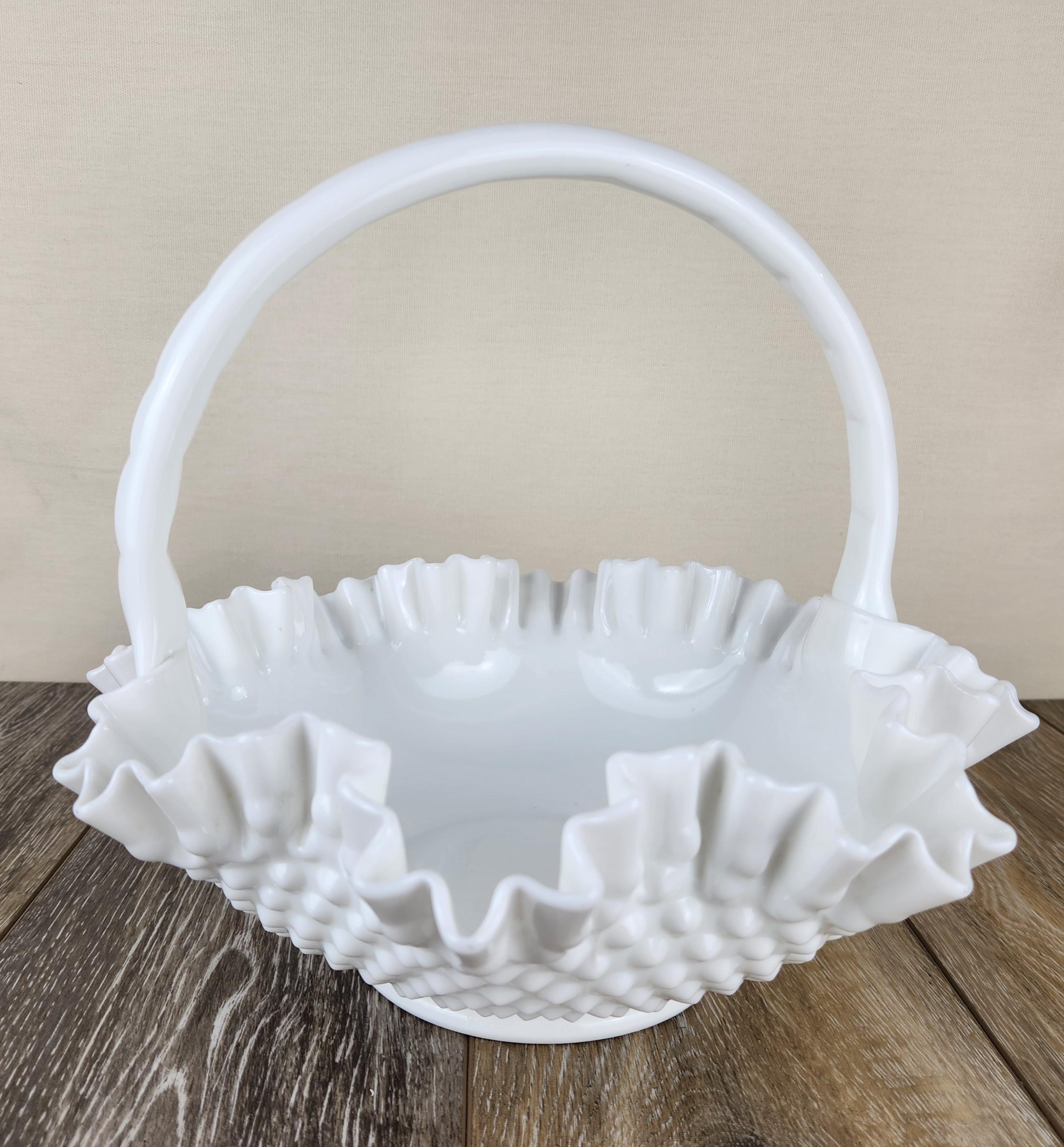 Fenton Hobnail Basket - Etsy