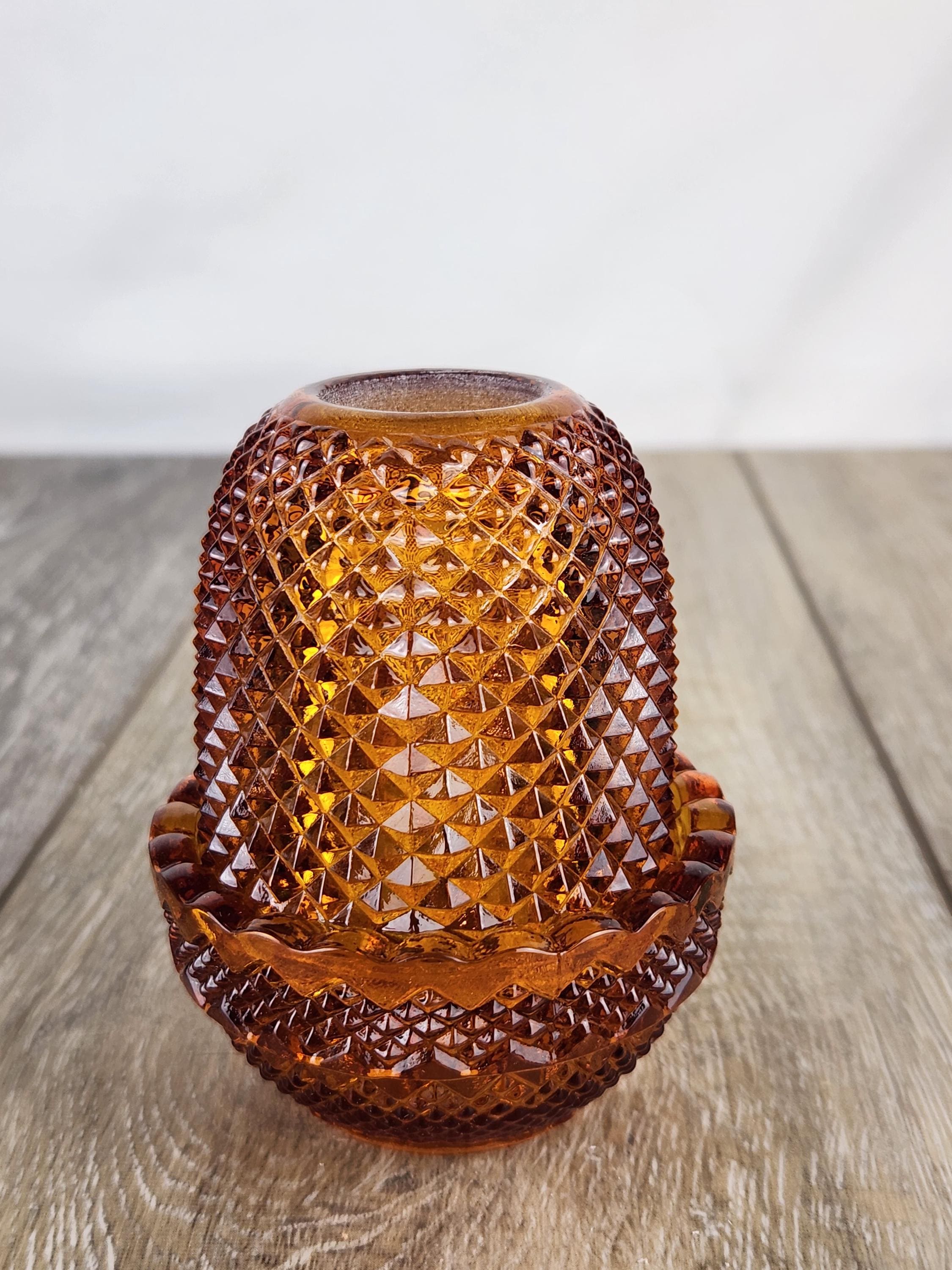 Diamond Point Amber Fairy Lamp - Etsy