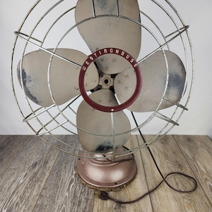 Vintage Westinghouse Table Desk Fan Y-4613 for Parts or Repair - Non-Working Retro Industrial Decor