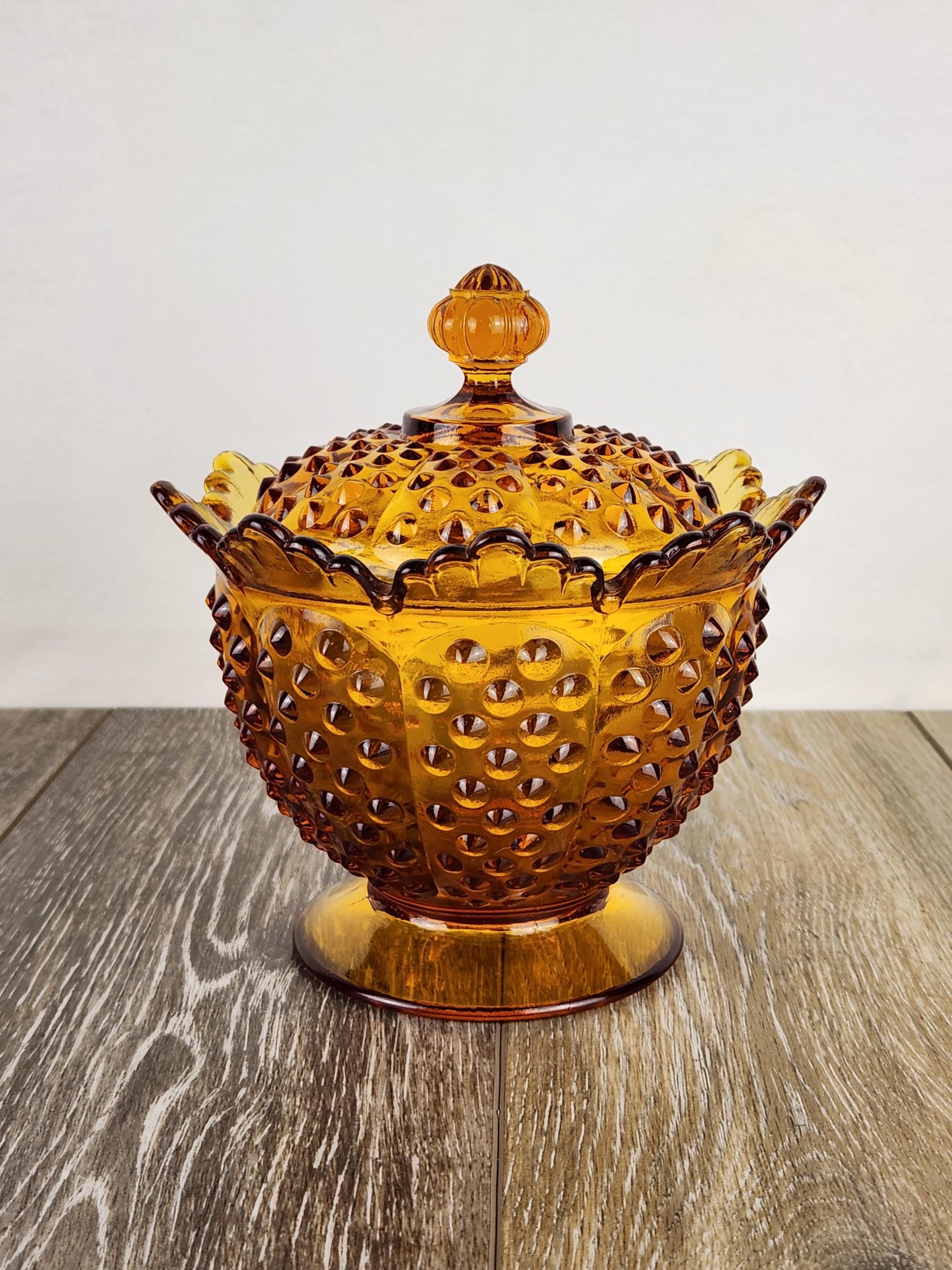Amber Fenton Lamp - Etsy