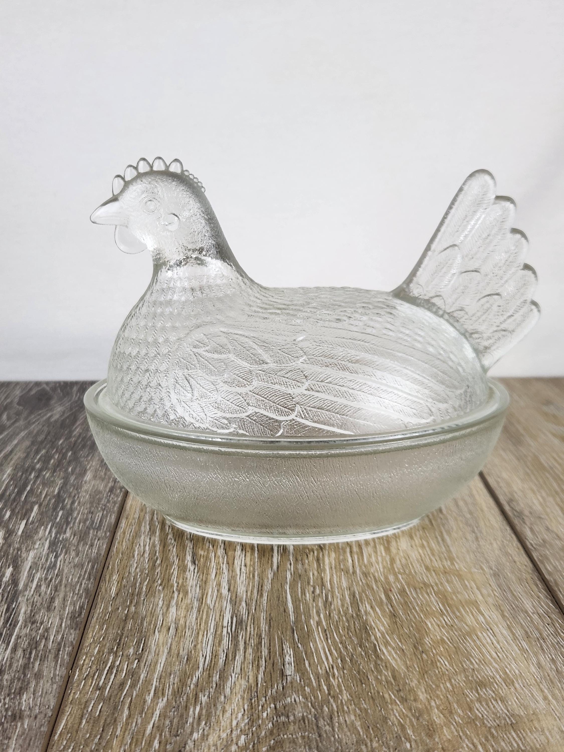 Indiana Clear Glass Hen on Nest Covered Candy Dish - 6.5