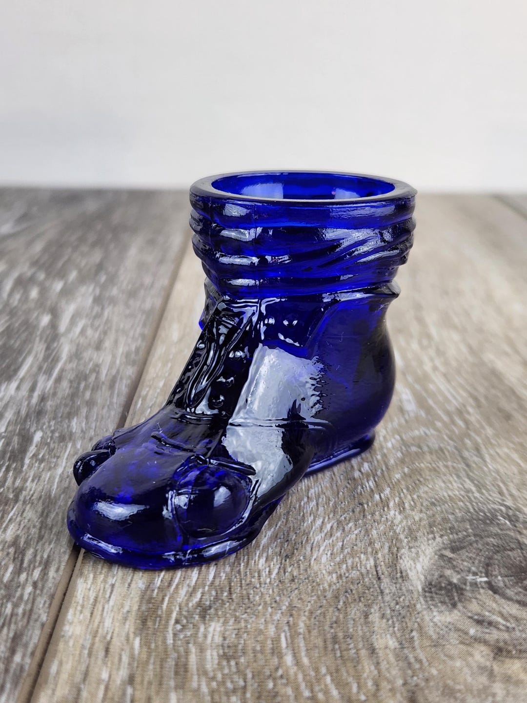 Boyd Cobalt Blue Hobo Shoe Toothpick Holder Mini Bud Vase Vintage ...