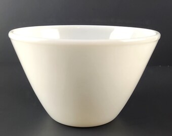 bol à mélanger vintage FIREKING, bol à mélanger en verre de lait blanc 7,50" rond X 5" de haut